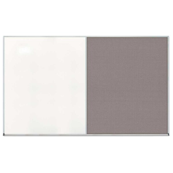 United Visual Products Enclosed Corkboard, 1 Door, 24"x36", 4" Fra UV3401-BRONZE-MEDGRY - main
